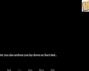 in my new family, the stepmom rides me cowgirl style with her big tits bouncing