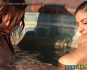 the bikini teen got fingered outdoors by her lesbian friend