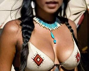 First-time passion: Native American woman and horny cowboy's encounter