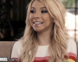Petite babysitter Kenzie Reeves in hot threesome action
