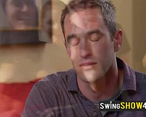 uhh, me and kinky swingers swap partners for outdoor blowjob contests