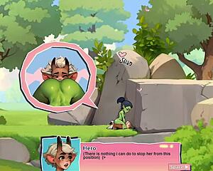 Horny nature young female orc face-sitting a lucky boy