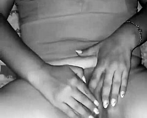 latina masturbates with vibrator before big black cock