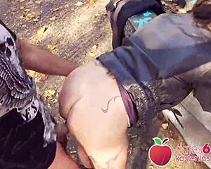 Ugly short hair milf Rubina banged outdoors by stranger on Dates66