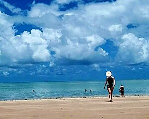a praia me deixou com tesão, so I enjoyed the beach vibes with a stunning view.