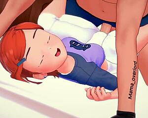 Gwen hentai 3D, ready to play naughty in bed adult version?