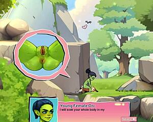 Horny Nature Young Female Orc Face-Sitting a Lucky Boy in Wild Game Review