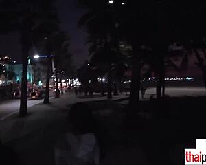 Amateur Thai Teen Cherry Giving Sensual Handjob To Big White Dick