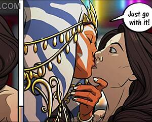 rey surrenders to her wookie master, bound tight in hentai domination scenes.