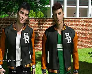 in the cartoon anime hentai, big tits girl encounters monster cock.