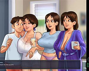 Steamy housewife gets cucumber insertion in Summer game