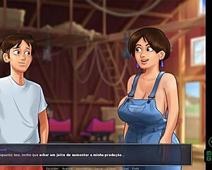 Steamy housewife gets cucumber insertion in Summer game