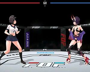 uhh, cute ladies bangin in this new 2024 hentai fight game