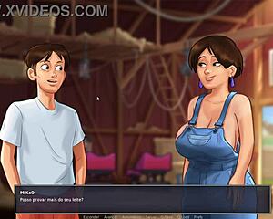Steamy housewife gets cucumber insertion in Summer game