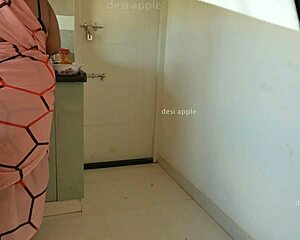 Damn! Tamil House Owner Jerking Cock Before Maid Sasikala in Kitchen
