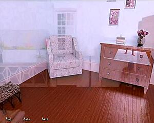 in the cartoon anime hentai, big tits girl encounters monster cock.