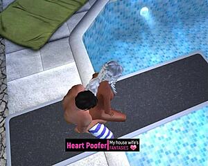 Scene Taken At The Public Swimming Pool On Jumping Board Part 2