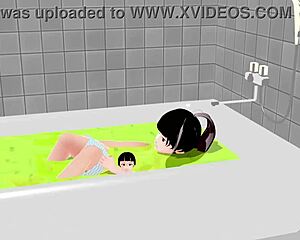 Koko strips fully naked in bath 😍