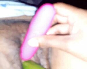 Sexy Indian Wife Plays With Oiled Toys In Kitchen