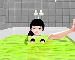 Koko strips fully naked in bath 😍