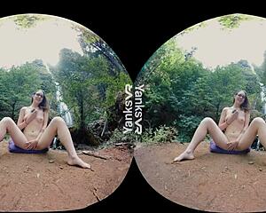 Yank's hottie Sierra achieves massive orgasm outdoors with vibrator