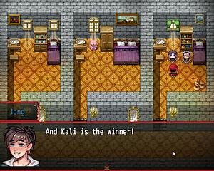 In harem in another world, the teen girl squirts in the magic bath peephole scene.