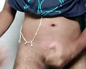 Indian desi gay can't resist masturbating