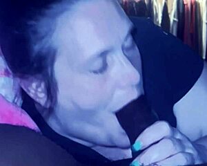 A big black cock is met with a deepthroat and a facial in this video