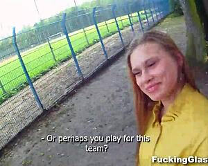 Damn! Emma in Glasses Fucked Hard on Construction Site!