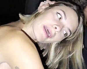 While returning from cinema in car with friends, I started sucking the guy's dick behind me