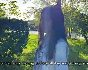 girlfriend gets wild orgasms in public park with toy control from flirtwithsb