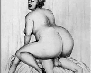 Back in the day, vintage erotic drawings told steamy stories.