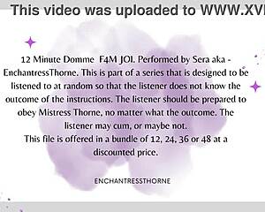 F4M Domme gives instructions for a solo orgasm