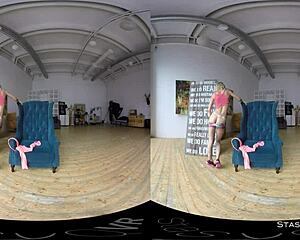 Lovely Blonde Amateur Rips Clothes To Strip In Vr