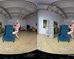 Lovely Blonde Amateur Rips Clothes To Strip In Vr