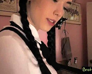 Tasty Brunette Gives Massage with Gusto!