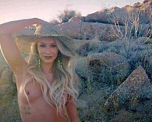 petite blonde emma hix posing her amazing ass outdoors?