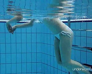 Underwater love with hot ginger Roxalana Chey