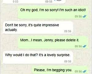 Stepmom reacts to accidental dick pic on WhatsApp