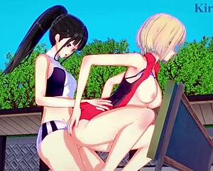 chisato nishikigi and takina inoue in futanari sex from lycoris recoil hentai