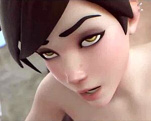 Does Tracer Fuck Guy Hard In Hentai Action?