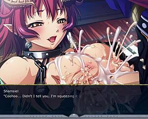 Big-breasted fantasy girl in hot scene