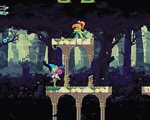 yo, flip witch pixel hentai game ep 2 has a huge sextoy for that big monster girl! 🎮