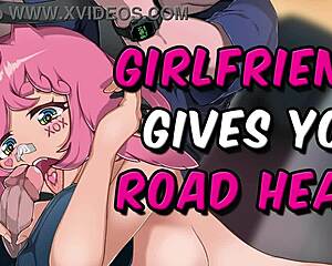 Sucking your cock while you drive, anime hentai roleplay ASMR 😘