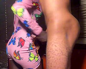 ebony horny aunty wants me bad, she's so into it