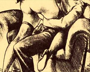 Vintage cartoon drawings collection