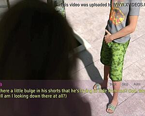 A wife and stepmother 27 play a game with big asses and tits in homemade fun