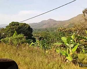 the mature ebony couple fucks hard, big ass bent over