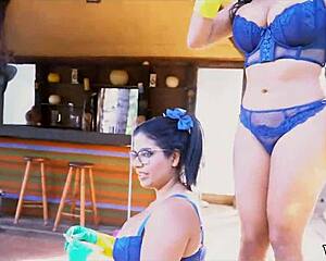 Dirty European maids in action