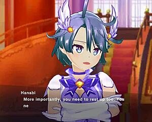 i'm watching magicami koihime muso collab featuring intense 3some cowgirl riding scenes with anime hentai characters